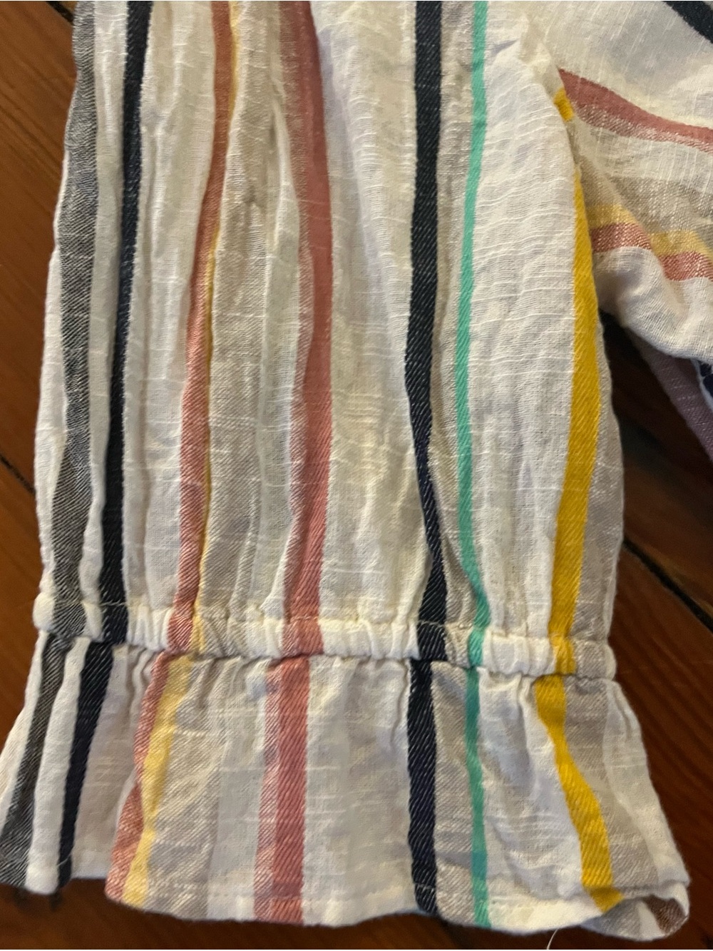 Anthropologie Maeve Alisa Striped Buttondown Blouse - Size 8 - Picture 5 of 6